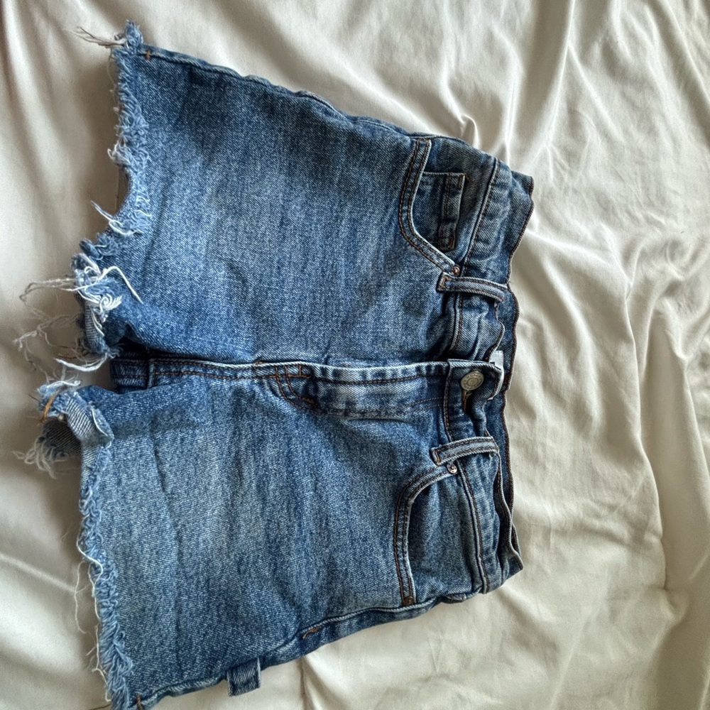 RSQ Blue Jean Shorts Distressed Cut-Off Style